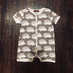 Milkbarn Grey Hedgehog Shortall Romper
